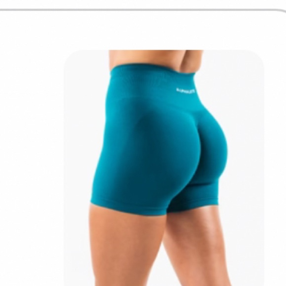 Alphalete Amplify Galactic Ocean Blue Bike Shorts 4.5